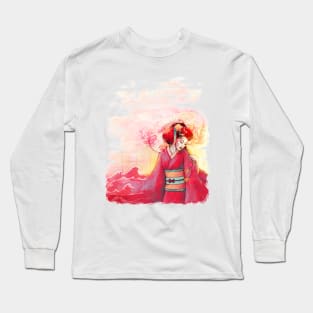 Kanagawa Geisha Long Sleeve T-Shirt